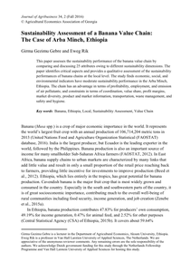 Sustainability assessment of a banana value chain