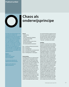 Chaos als onderwijsprincipe