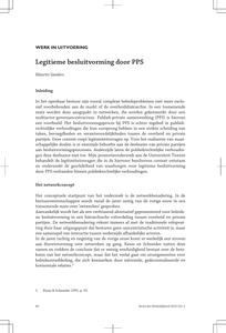 Legitieme besluitvorming door PPS