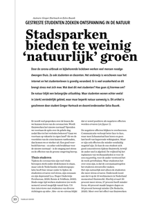 Stadsparken bieden te weinig ‘natuurlijk’ groen