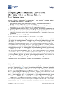 Comparing mixed-media and conventional slow-sand filters for arsenic removal from groundwater