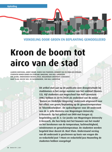 Kroon de boom tot airco van de stad