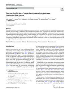 Thermal disinfection of hospital wastewater in a pilot‑scale continuous‑flow system