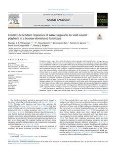 Context-dependent responses of naïve ungulates to wolf-sound playback in a human-dominated landscape