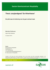 Thesis Zorglandgoed 'De Hilderhoeve'