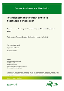 Technologisch implementatie binnen de Nederlandse Horeca sector