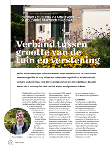 Verband tussen grootte van de tuin en verstening