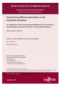 Experiencing different generations in the hospitality workplace