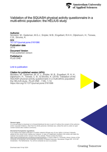 Validation of the SQUASH physical activity questionnaire in a multi-ethnic population: the HELIUS study