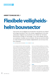 Flexibele veiligheidshelm bouwsector