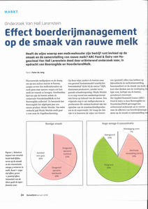 Effect boerderijmanagement op de smaak van rauwe melk