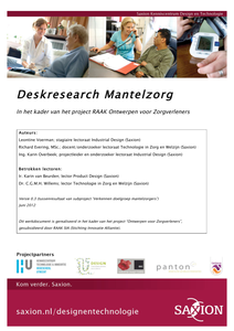 Deskresearch Mantelzorg