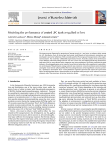 Modeling the performance of coated LPG tanks engulfes in fires