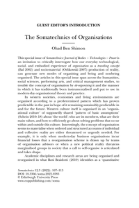 The Somatechnics of Organisations