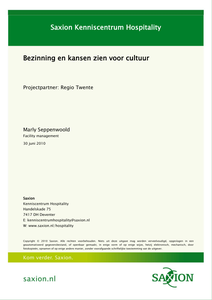 Bezinning en kansen zien voor cultuur