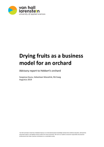 Drying fruits as a business model for an orchard