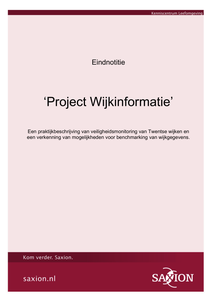 Eindnotitie Project Wijkinformatie