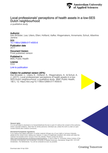 Local professionals' perceptions of health assets in a low-SES Dutch neighbourhood