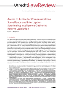 Access to Justice for Communications Surveillance and Interception