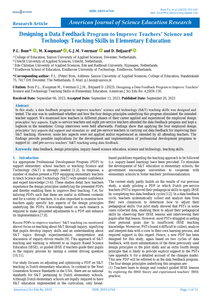 Designing a Data Feedback Program to Improve Teachers Science and Technology Teaching Skills in Elementary Education