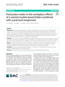 Particulate matter in the workplace: effects  of a mental models-based folder combined  with a practical assignment