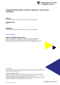 Integrated Optimization of arrival, departure, and surface operations