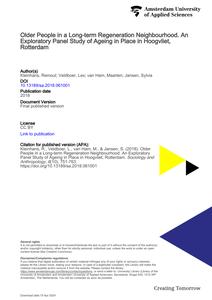 Older People in a Long-term Regeneration Neighbourhood. An Exploratory Panel Study of Ageing in Place in Hoogvliet, Rotterdam