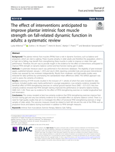 The effect of interventions anticipated to improve plantar intrinsic foot muscle strength on fall-related dynamic function in adults: a systematic review