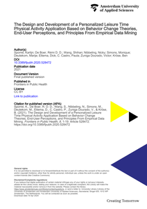 The Design and Development of a Personalized Leisure Time Physical Activity Application Based on Behavior Change Theories, End-User Perceptions, and Principles From Empirical Data Mining