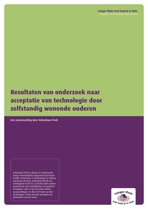 Resultaten van onderzoek naar acceptatie van technologie door zelfstandig wonende ouderen