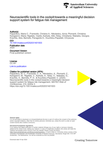 Neuroscientific tools in the cockpit:towards a meaningful decision support system for fatigue risk management