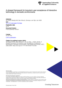 A phased framework for long-term user acceptance of interactive technology in domestic environments