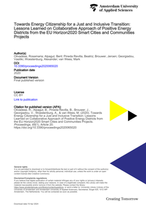 Towards Energy Citizenship for a Just and Inclusive Transition: Lessons Learned on Collaborative Approach of Positive Energy Districts from the EU Horizon2020 Smart Cities and Communities Projects