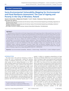 Socio‐Environmental Vulnerability Mapping for Environmental and Flood Resilience Assessment