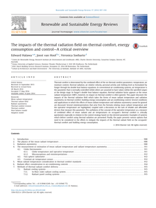 The impacts of the thermal radiation field on thermal comfort, energy consumption and control