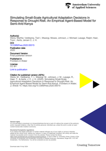 Simulating Small-Scale Agricultural Adaptation Decisions in Response to Drought Risk: An Empirical Agent-Based Model for Semi-Arid Kenya