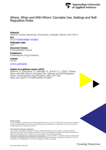 Where, When and With Whom: Cannabis Use, Settings and Self-Regulation Rules