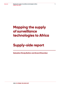 Mapping the supply of surveillance technologies to Africa