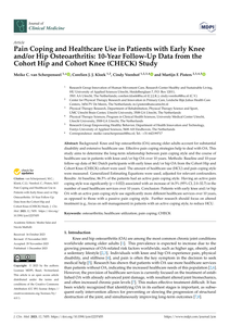 Pain Coping and Healthcare Use in Patients with Early Knee and/or Hip Osteoarthritis