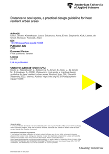 Distance to cool spots, a practical design guideline for heat resilient urban areas