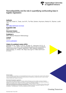 Noncollapsibility and its role in quantifying confounding bias in logistic regression