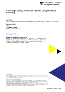 Grounding Causality in Bayesian Networks Using Qualitative Reasoning