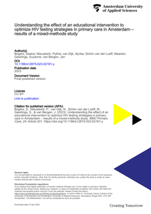 Understanding the effect of an educational intervention to optimize HIV testing strategies in primary care in Amsterdam – results of a mixed-methods study