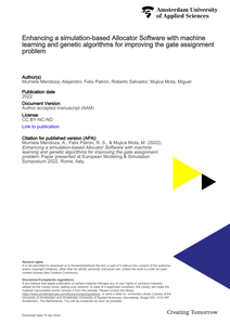 Enhancing a simulation-based Allocator Software with machine learning and genetic algorithms for improving the gate assignment problem