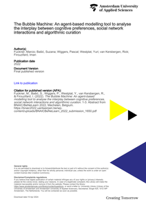 The Bubble Machine: An agent-based modelling tool to analyse the interplay between cognitive preferences, social network interactions and algorithmic curation