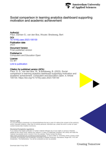 Social comparison in learning analytics dashboard supporting motivation and academic achievement