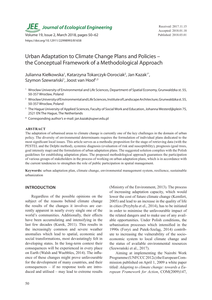 Urban adaptation to climate change plans and policies