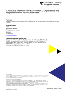 A multi-level Thermal Comfort Assessment (TCA) to identify and mitigate heat stress risks in urban areas