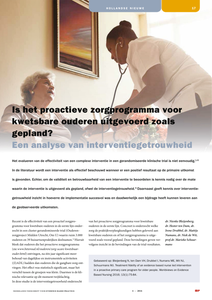 Is het proactieve zorgprogramma voor kwetsbare ouderen uitgevoerd zoals gepland? Een analyse van interventiegetrouwheid