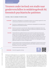 Vrouwen onder invloed: een studie naar genderverschillen in middelengebruik bij forensisch psychiatrische patiënten